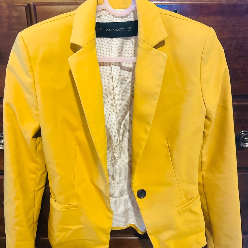 Zara Mustard Yellow Blazer